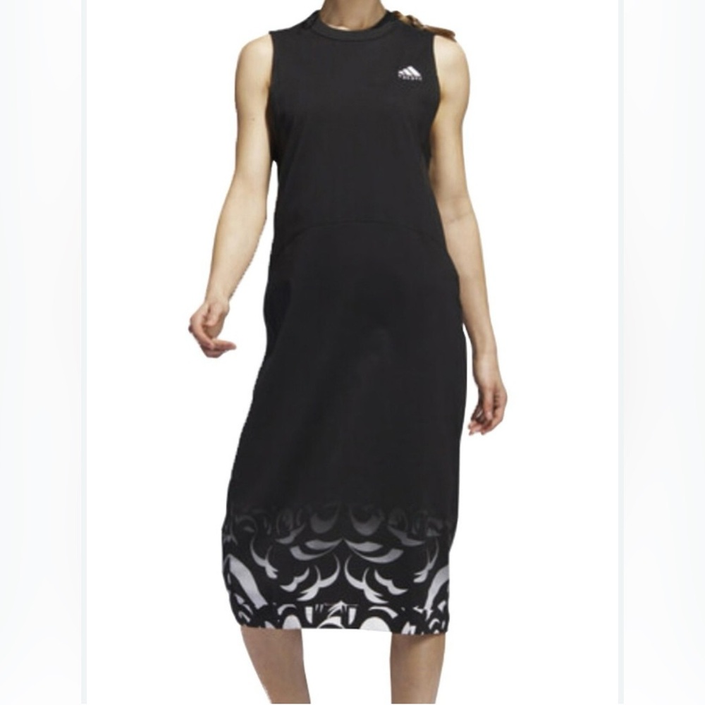 Adidas Marvel Black Panther Noir‎ Graphic Crewneck  Midi Dress Women’s XS NWT